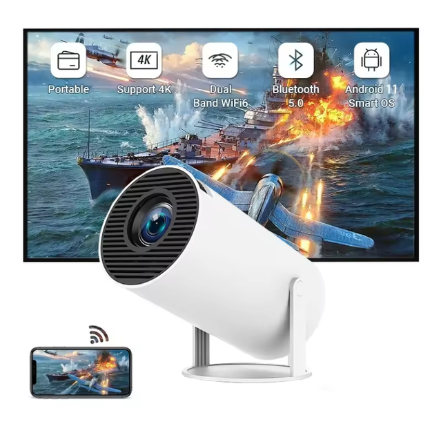 HY300 Popular New Projector 4k Android Smart Projectors hd 720p Home Theater Mini Laser Screen Outdoor Presentation Equipments