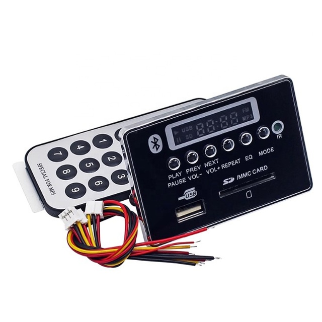 USB FM Aux Radio MP3 Decoder Board Module USB Car MP3 Player Integrated Remote Control Board