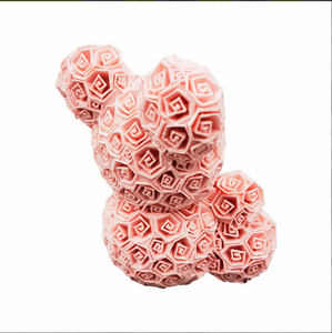 สินค้าขายดีคุณภาพสูง FDM การพิมพ์3D PLA Rose <span class=keywords><strong>Bear</strong></span> ของขวัญคนรักบริการเครื่องจักรกลระดับพรีเมียม