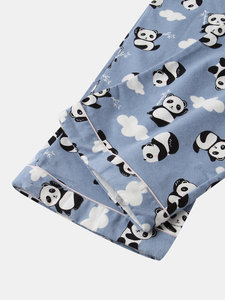 Conjunto de Pijama Largo de Algodón con Estampado Animal, Térmico, Transpirable, Informal, para Mujer, Tallas Grandes, para Primavera - Product Image 5