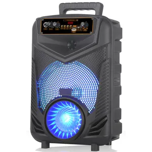 NDR 8 pollici Karaoke sistema cassa audio Super basso portatile carrello ndr altoparlante esterno multimediale professionale