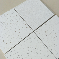 Plaque de plafond acoustique ignifuge en fibres minérales 595x595mm 603x603mm, dalles de plafond insonorisantes, supporte le chargement en conteneurs mixtes