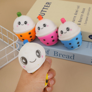 <b>Bubble</b> Milk Tea Squishy Toy Kawaii Pearl Cup Squeeze Toy Stress Relief Fidget Toy for <b>Kids</b> Adults - Product Image 2