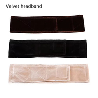 Bandeau en dentelle pour cheveux, perruque en velours, attache réglable, bandeau de style européen et américain, couleur unie, 5*58cm, bandeau pour hommes et femmes