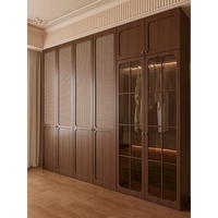 Armoire murale sans poignée sur mesure, style moderne minimaliste, placard intégré pour chambre à coucher
