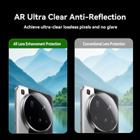 Protector de Lente de Cámara de Vidrio Templado AR Ultra Clear 9H Grado AAA Antireflejos de Fácil Instalación para 15 Ultra