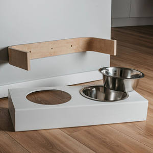 Personalizado <span class=keywords><strong>Dog</strong></span> Bowl Stand Elevado <span class=keywords><strong>Dog</strong></span> Feeding Stands Double Bowl Pet Alimentador Levantado De Madeira <span class=keywords><strong>Dog</strong></span> Shelf - Product Image 1