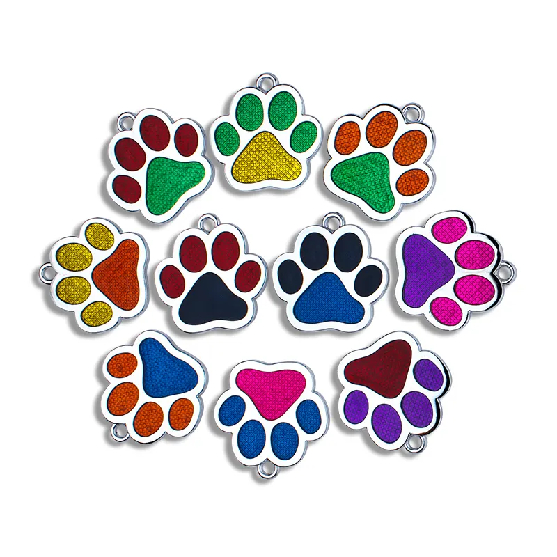 Animal Cat Dog Paw Charms Alloy Paw Print Charms Beads Animal Footprint Charm Pendant Jewelry Findings