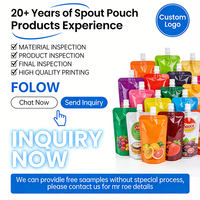 Sachet Doypack personnalisé imprimé pour pâte de ketchup, liquides, sachet à bec verseur en plastique stérilisable pour sauce tomate, sauce pizza et chewing-gum
