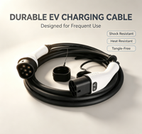 Câble de recharge EV blanc 32A à double connecteur, longue portée, prix bas, chargeur de véhicule électrique, nouvelle arrivée
