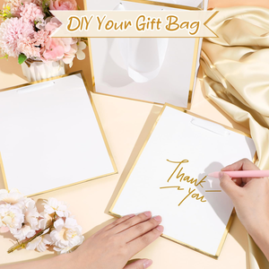 Recyclable Custom Logo Full-Color Printed Art Paper Gift <b>Bag</b> with Ribbon Handle Hot Stamping Embossing for Packaging - Product Image 4