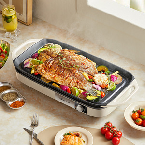 เตาย่างไฟฟ้าแบร์ DKL-H21P1 1600W กระทะเคลือบกันติดแบบถอดได้สำหรับทำอาหารในร่มสำหรับเนื้อสัตว์ ปลา ผัก - Product Image 2