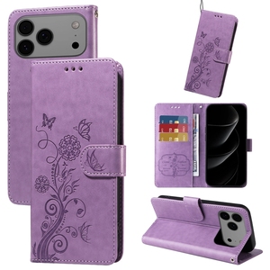 Para iPhone 17/17 Pro/17 Air Butterfly Flower Printed Funda de cuero, funda con tapa de libro para iPhone 11/12/<span class=keywords><strong>13</strong></span>/14/15/16E - Product Image 5