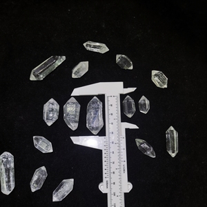 Chữa Bệnh Tâm Linh Thô Herkimer Kim Cương Năng Lượng Tinh Thể Rõ Ràng Thạch Anh <span class=keywords><strong>Mini</strong></span> Double Points Wand - Product Image 5