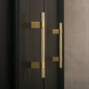 Minimalist Solid Brass Furniture Pull Handles &amp; <strong>Knobs</strong> for Wardrobe Kitchen Cabinets Sideboards Shoe Cabinets &amp; Bookcases - Product Image 4