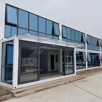 Offre Spéciale – Maisons Modulaires Conteneurs de Luxe Modernes, Panneaux Sandwich, Résistantes aux Ouragans, Villa Préfabriquée de 40 pieds, Utilisation Hôtelière et Hôtelière, en Acier