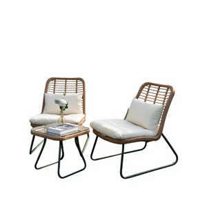 H024 Factory <span class=keywords><strong>Outlet</strong></span> Luxury Modern Leisure Garden Set Fuerte tejido a mano Silla de comedor al aire libre y mesa <span class=keywords><strong>Muebles</strong></span> de ratán - Product Image 4