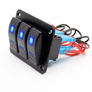 Panneau d'interrupteurs à bascule à double LED pour <span class=keywords><strong>bateau</strong></span> marin 2-6 Gang On-Off Fonction étanche pour camion <span class=keywords><strong>bateau</strong></span> voiture-Briquet Socket Disjoncteur - Product Image 6