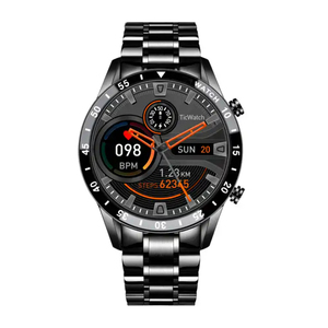 0189 Unisex Stainless Steel <b>Smart</b> Wrist <b>Watch</b> 220g Wearable Sport Waterproof 30m Weather & Week Display Compatible Wearfit Pro - Product Image 3