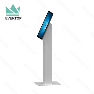 LSF17 Floor for iPad Kiosk Stand Self Service VESA Mount <strong>POS</strong> Stand Security Freestanding Tablet Kiosk Stand with Printer Scanner