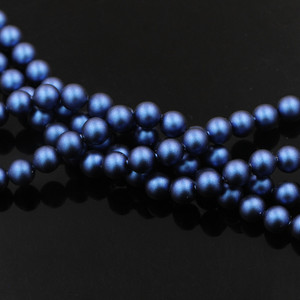 Perle Imitazione Blu Scuro Rotonde con Foro 5810/5818 per Creazione di Gioielli, Vendita Calda - Product Image 4