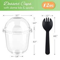 Gobelets jetables en plastique PET transparent avec logo personnalisé pour smoothies, boba, bubble tea, café glacé, capacité 18 oz, pour fêtes, lot de 1000