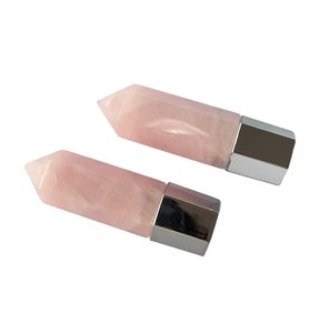 ขวดน้ำหอมคริสตัลอัญมณีสำหรับตกแต่งบ้านขวดหยกธรรมชาติขวดลูกกลิ้งอัญมณีน้ำมันหอมระเหยสำหรับใบหน้า - Product Image 2