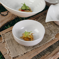 Vaisselle en mélamine de qualité alimentaire, écologique, style coréen, incassable, blanche, pour la maison, le restaurant