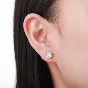 Pendientes de Diamantes de Lujo con Baño de Plata y Oro, Calidad de Exportación, Certificados por IGI, Alta Pureza, para Compromisos, Bodas, Fiestas, Regalo - Product Image 4
