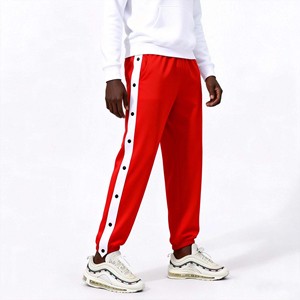 Pantalones de Baloncesto de Alto Rendimiento con Cintura Elástica, Corte Recto y Frente Plano - Botones a Presión Personalizados - Product Image 3