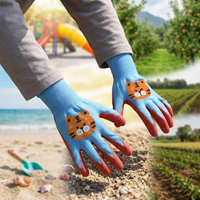 Gants de sécurité pour enfants, doublure en nylon souple 13 gauge, revêtement en latex, pour utilisation en extérieur, vente en gros