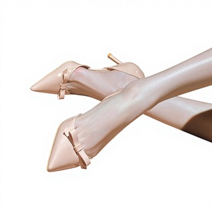 2026 Spring New High-Heeled Stiletto Heel Pointed-toe <b>Bow</b> Hollowed-Out Closed-toe Summer Women's <b>Sandals</b> - Product Image 1
