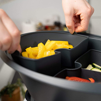 Séparateur de cuisson en silicone Chips et Dip Plat de service Cheminée en acier pour Vorwerk TM5 TM6 T31