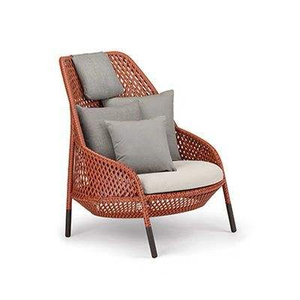 Set Moderno di Mobili da Esterno in Alluminio a Tre Pezzi con Divano, Sedia e Tavolino Pieghevole per Cortile, Balcone e Terrazza - Product Image 2