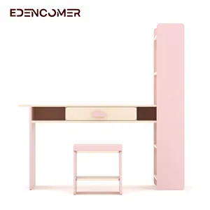 Eden comer Adora ble Style Factory Großhandel Holz Schreibtisch mit Bücherregal und Hocker für Kinderzimmer