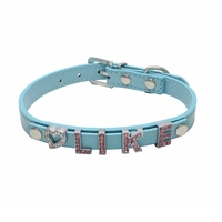 Collier pour chien en PET avec lettres de l'alphabet à glisser, strass, personnalisable, DIY