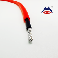 Cable Solar XLPO con funda roja y negra, certificado TUV, 1500V DC/AC, 4mm2, 6mm2, aleación de aluminio para conexión de Panel fotovoltaico XLPO
