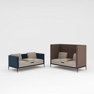 Muebles Modernos para Sala de Espera, Conjunto de Sofás para Reuniones de Visitantes, Sofá de Oficina con Respaldo Alto, Sofá Lounge, Sofá de Privacidad - Product Image 3