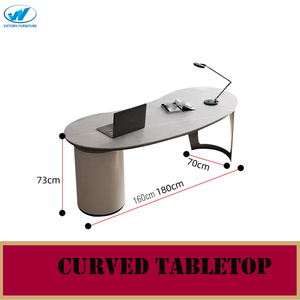 Mobilier de bureau table moderne haut de gamme durable bureau en marbre à <span class=keywords><strong>arc</strong></span> configuration de table de bureau - Product Image 4