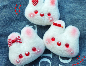 Regalos <span class=keywords><strong>de</strong></span> cumpleaños Felpa Linda Vaca Animales <span class=keywords><strong>de</strong></span> <span class=keywords><strong>peluche</strong></span> Juguete suave Rosa Pequeño conejo blanco Llavero <span class=keywords><strong>de</strong></span> <span class=keywords><strong>peluche</strong></span> personalizado - Product Image 2