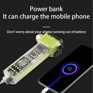 Linterna Martillo 6 en 1 Nueva de 2025, Luz Fuerte, Explosión de Luz Roja y Azul, Advertencia de Emergencia, Escape con Alarma, Linterna de Trabajo - Product Image 3