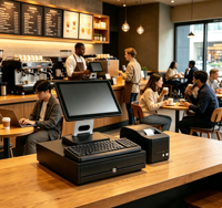 Sistema POS Todo en Uno con Pantalla Táctil de 15.6 Pulgadas de Xiamen, Terminal de Caja Registradora, PC POS, Software POS Inteligente para Cafeterías