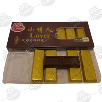 Barra de Chocolate Sólido al Por Mayor, Sabor Chocolate, Halal, Marrón, Mini Dulce Masticable, para el Día de San Valentín, MOQ 50ctns, Muestra Gratis, Slinna