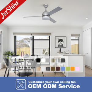 1stshine 52 pouces d'économie d'énergie pour la chambre à coucher Ventilateur <span class=keywords><strong>de</strong></span> plafond à moteur DC en cuivre pur avec lumières LED Télé<span class=keywords><strong>commande</strong></span> - Product Image 4
