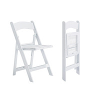 Vente en gros de chaises de plage pliantes en bois et résine blanc wimbledon pour la décoration Chaises blanches en plastique