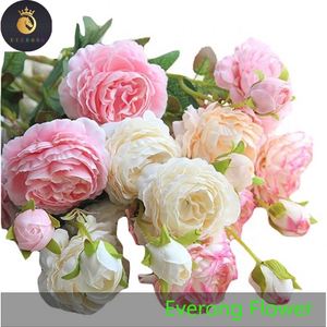 Vendita all'ingrosso migliore fiore di peonia rosa artificiale cina di seta decorazione di nozze fiore artificiale - Product Image 1
