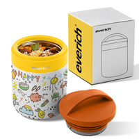 Gran oferta ODM tarro de comida al vacío de acero inoxidable de doble pared con tapa de mango de plástico contenedor de almuerzo térmico