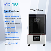 Imprimante 3D de bureau 8K à prix d'usine, modèle LCD avec support supplémentaire pour résine UV, machine d'impression 3D pour chaussures et jouets