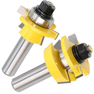 12.7mm 2 <b>Bits</b> Tongue and Groove <b>Router</b> <b>Bit</b> <b>Set</b> / <b>Set</b> Wood Milling Cutter Flooring Knife - Product Image 2