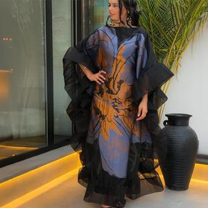 Abiti africani di moda Top per l'abbigliamento da donna biancheria intima elastica abito <span class=keywords><strong>africano</strong></span> da donna con bordo arruffato design abbigliamento <span class=keywords><strong>africano</strong></span> - Product Image 6